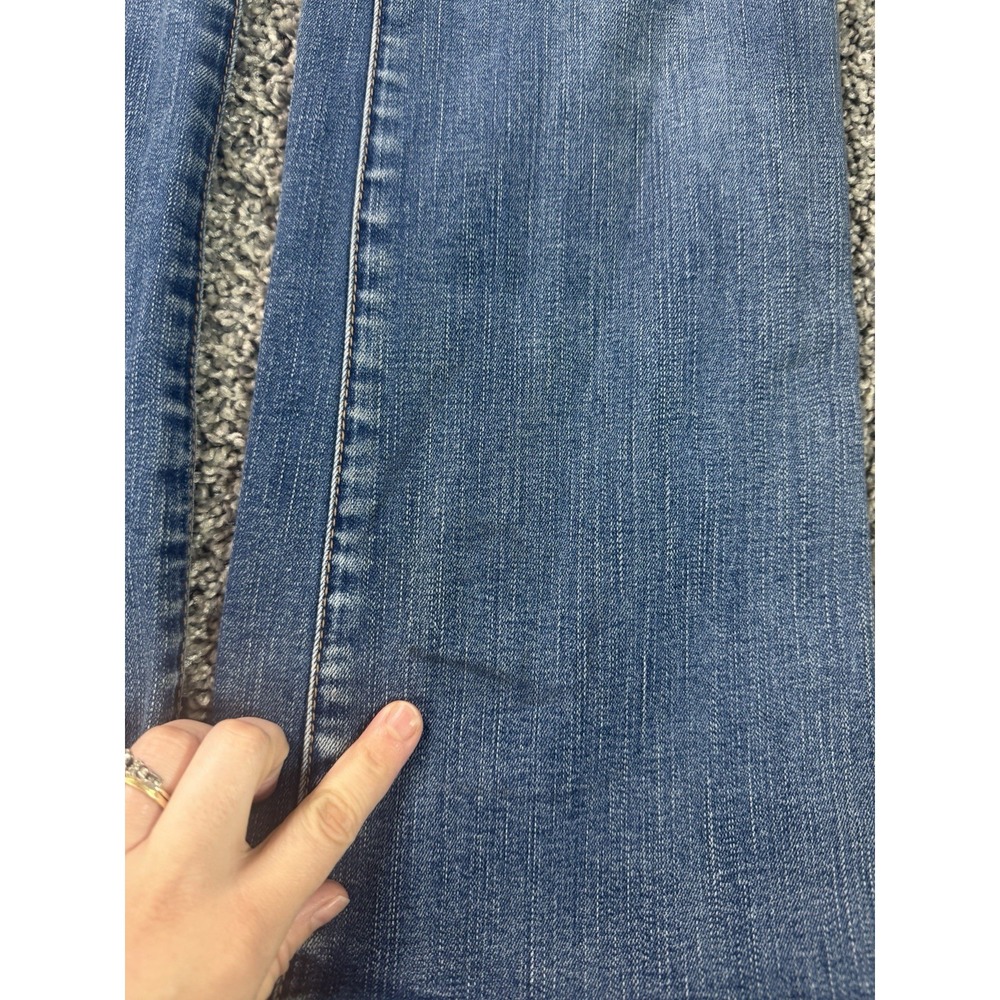 Vintage Y2K American Eagle Kick Boot Jeans Women's Size 12 Blue Baggy - Picture 3 of 12